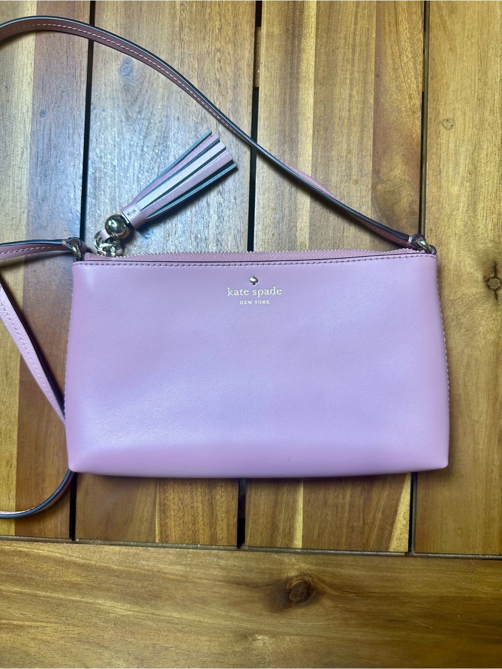 Kate Spade Pink Ivy Street Amy Crossbody Bag with Gold Details